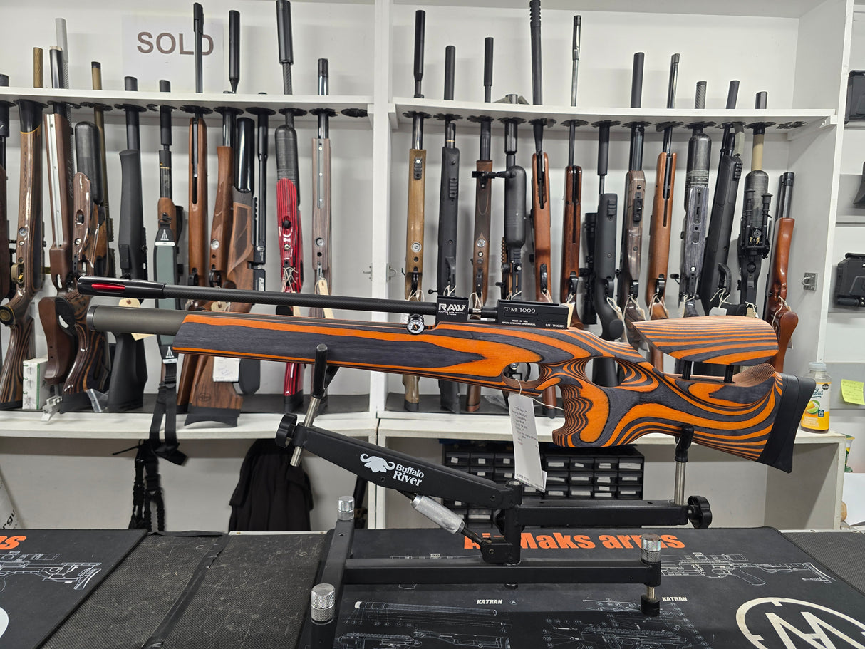 Second hand RAW TM1000 Orange laminate .177