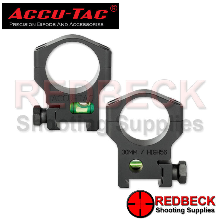Accu-Tac 30mm Air Rifle And Rifle Precision Scope Rings High Showing The Location Of The Bubble Level In The Scope Mounts