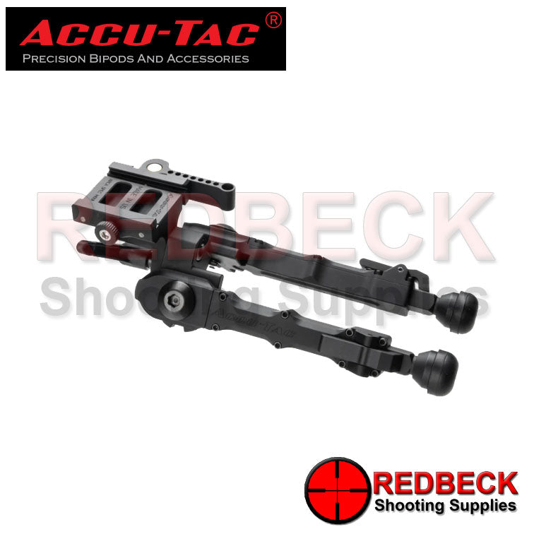Accu-Tac BR-4 Air Rifle And Rifle G2 Arca Spec QD Bipod Showing The Arca Rail And The Quick Release System.