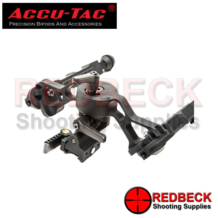 Accu-Tac FC-4 Air Rifle And Rifle G2 QD Bipod Close Rear View Showing A Close Up View Of The Throw Lever.