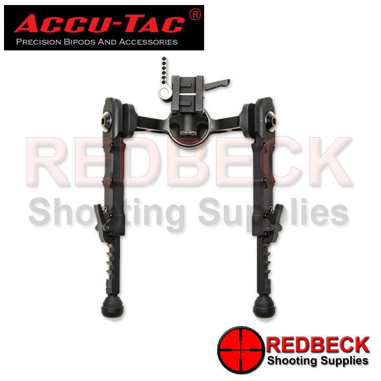 Accu-Tac FC-4 Air Rifle And Rifle G2 QD Bipod Top View Extended Showing The Bipod With Its Legs Fully Extended And How The Legs Lock Into Place.