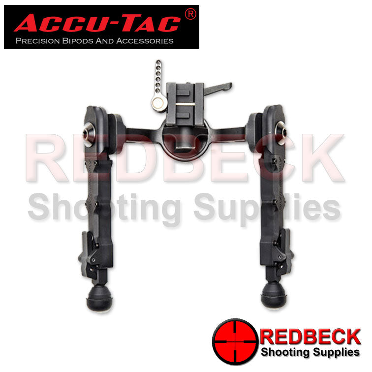 Accu-Tac FC-4 Air Rifle And Rifle G2 QD Bipod Top View Showing The Sleek Design Of The Bipod From The Top View.