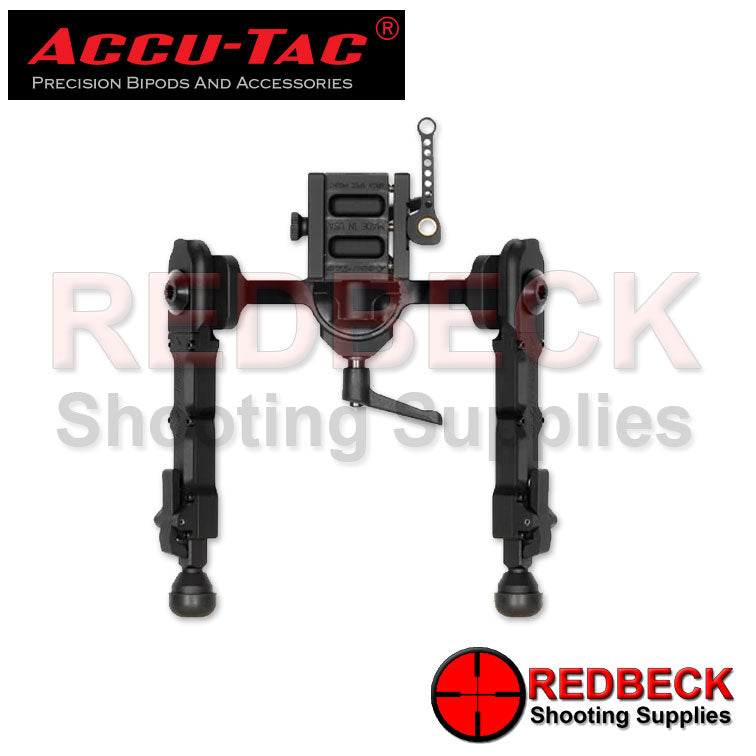 Accu-Tac FC 4 G2 Air Rifle And Rifle Bipod Arca Spec F Class Top View Showing The Bipod In The Collapsed Position.