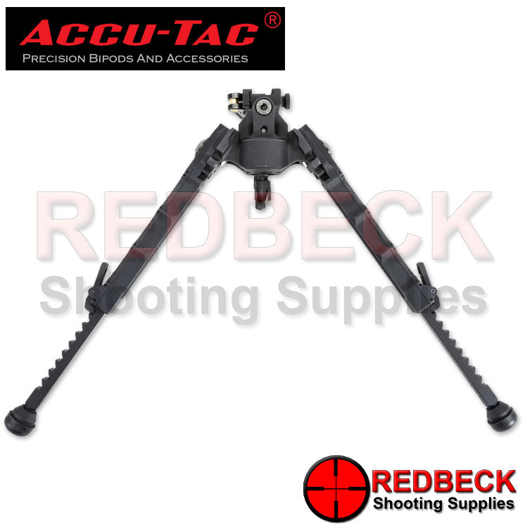 Accu-Tac PC-5 Rifle And Air Rifle Picatinny Bipod Extended View Showing The Bipod With Its Legs Extended And How They Are Held In Place.