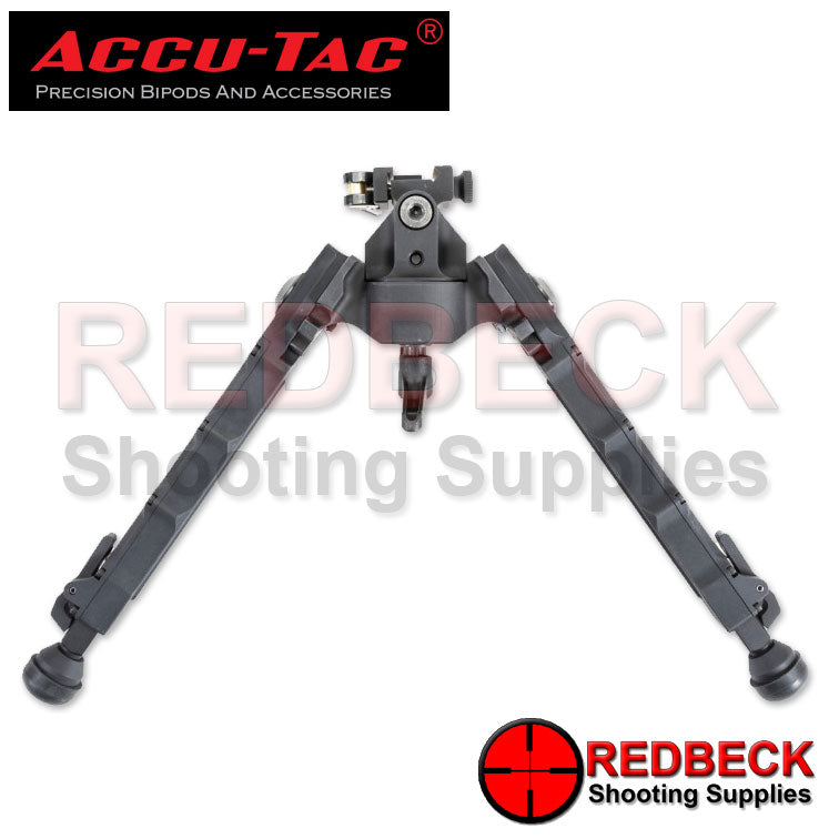 Accu-Tac PC-5 Rifle And Air Rifle Picatinny Bipod Front View Showing The Bipod In Its Standard Position.