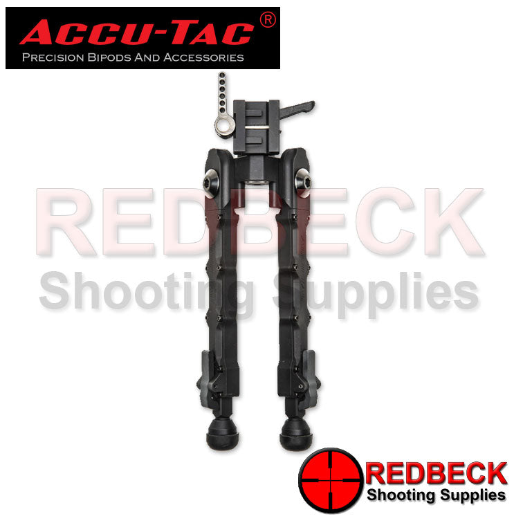 Accu-Tac SR-5 G2 Rifle And Air Rifle Picatinny Bipod Top View Showing The Exo Skeleton Look Of The Quick Release Lever