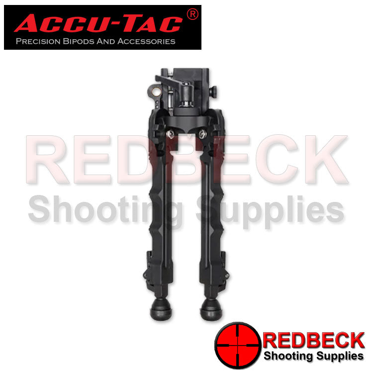 Accu-Tac SR5 G2 Air Rifle And Rifle Arca Spec QD Bipod Bottom View Showing The Underside Of The Bipod And The Adjustable Throw Lever.
