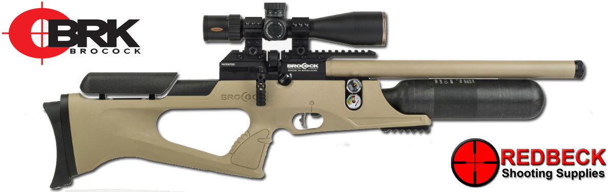 Brocock Bantam Sniper XR Sahara HR Regulated Stock Carbon Bottle sidelever