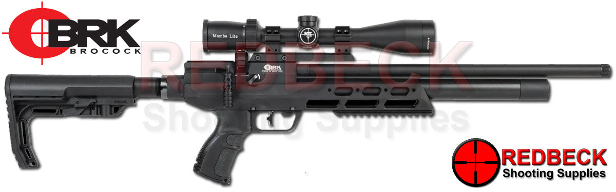 BRK Ranger XR2 Lite Synthetic Air Rifle Right Side View Showing the Dovetail rail and the adjustable buttstock.