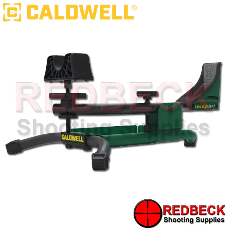 Caldwell Lead Sled Solo 2 Front View Showing the centre pivot for rapid elevation adjustment.