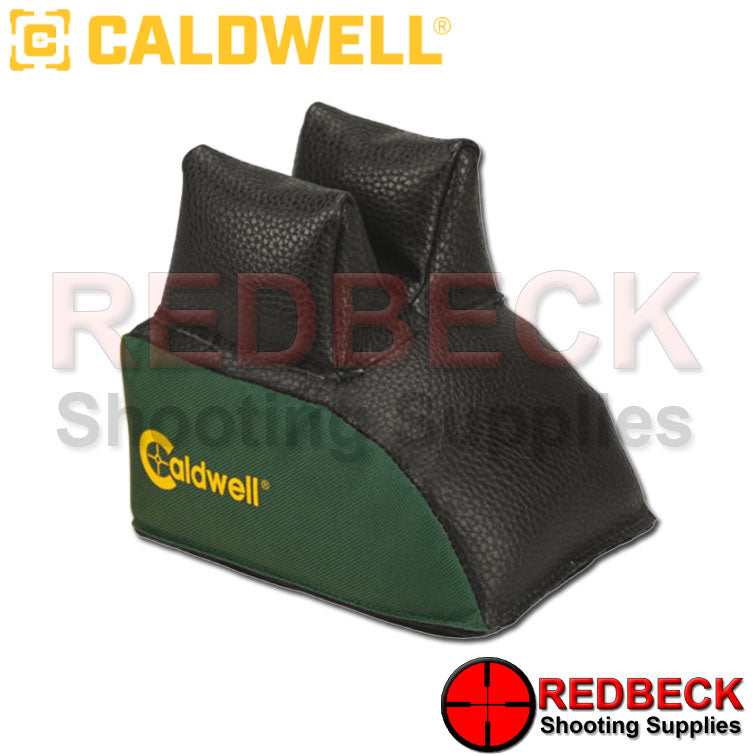 Caldwell Medium High Rear Bag Filled Front View Showing The Caldwell Logo And The Leather.