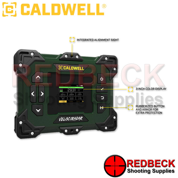 Caldwell Velociradar Chronograph Detailed View Showing A Close Up View Of The Screen.