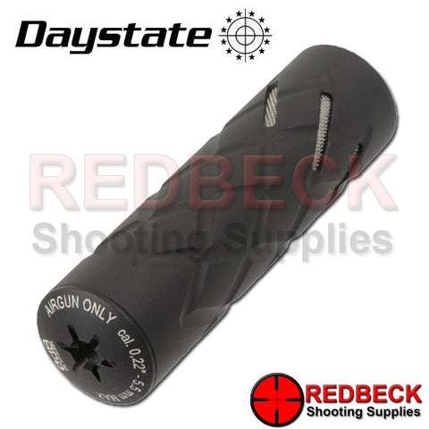 Daystate 0db silencer black with silver vents short version shown.