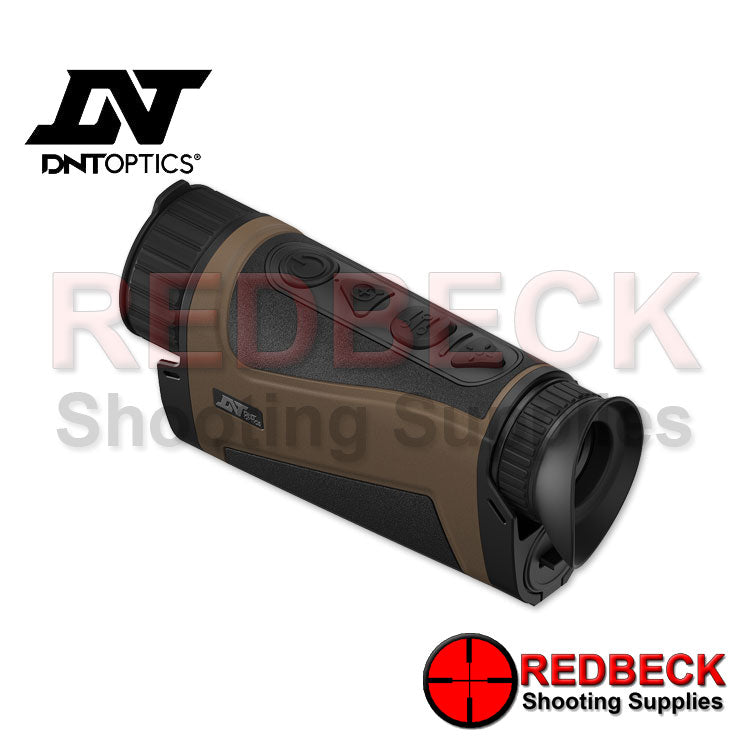 DNT OPTICS HOUND THERMAL SPOTTER WITH LRF REAR VIEW showing the rubber eye piece.