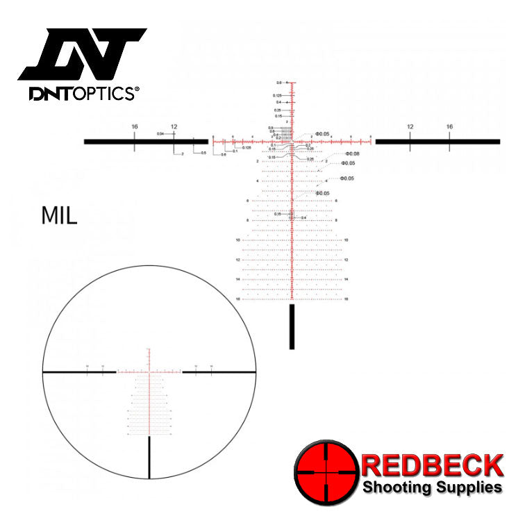 DNT Optics The One 7-35X56 FFP IR TOR MIL 34mm Tube Rifle Scope