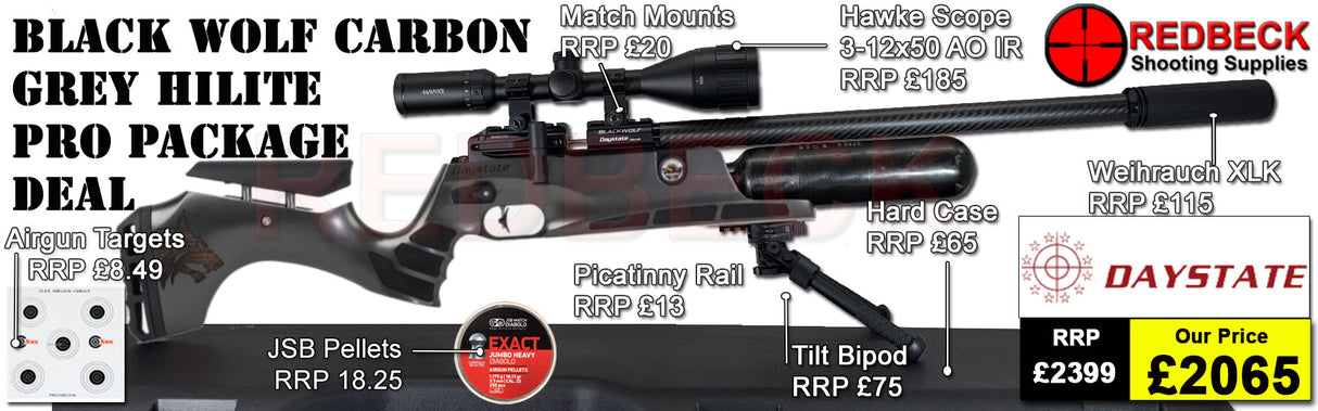 Daystate Black Wolf Carbon Grey Hi Lite Pro Package Deal