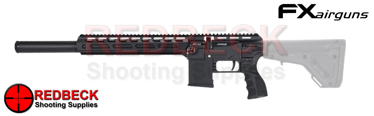 FX DRS Tactical air rifle shown from the left hand side with no stock