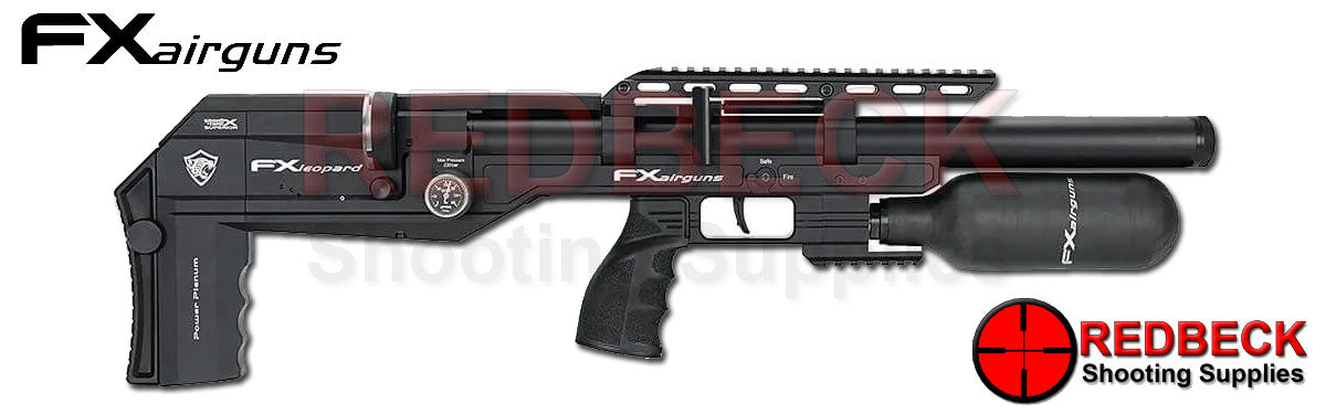 FX LEOPARD COMPACT BOTTLE AIR RIFLE SHOWN FROM THE RIGHT HAND SIDE