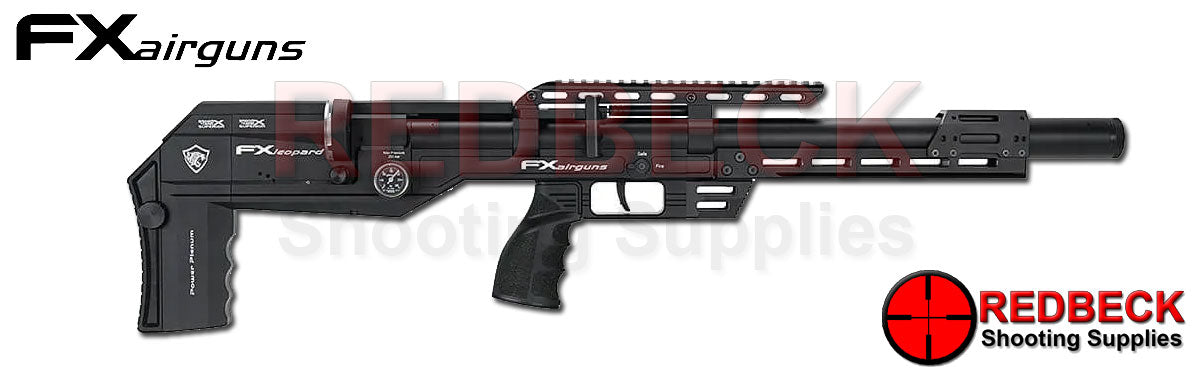 FX LEOPARD TUBE AIR RIFLE SHOWN FROM THE RIGHT HAND SIDE