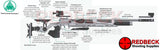 Feinwerkbau Model 900 Aluminium Silver Air Rifle showing all the technical detail.