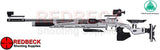Feinwerkbau Model 900 Aluminium Silver Target Air Rifle shown from the left hand side.