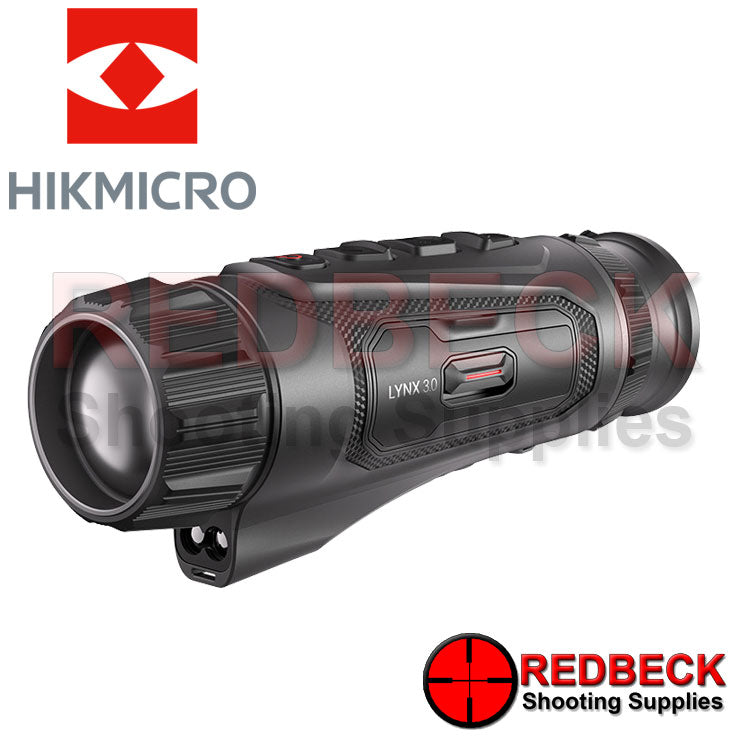 HIK MICRO Lynx 3.0 LQ35L 35mm Thermal Monocular LRF View Showing the battery compartment and the LRF.