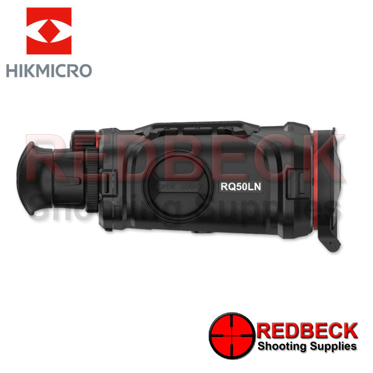 HIK MICRO Raptor RQ50L Thermal Fusion Optical IR LRF Binoculars Side View Showing An Overall Look Of The Bipod.