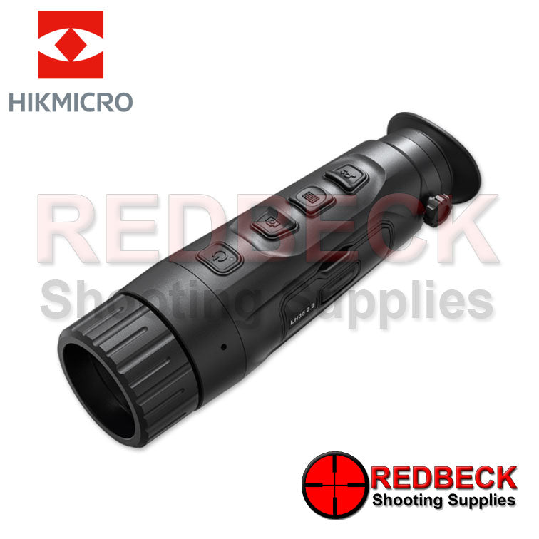 HIKMICRO Lynx PRO 35mm Top View Showing The Power Button And The Menu Buttons.