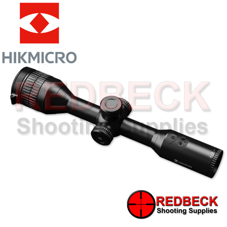 HIKMICRO Stellar Pro SQ50 Thermal Rifle And Air rifle Scope Top View Showing The Menu Buttons And The Closed Flip Cover.