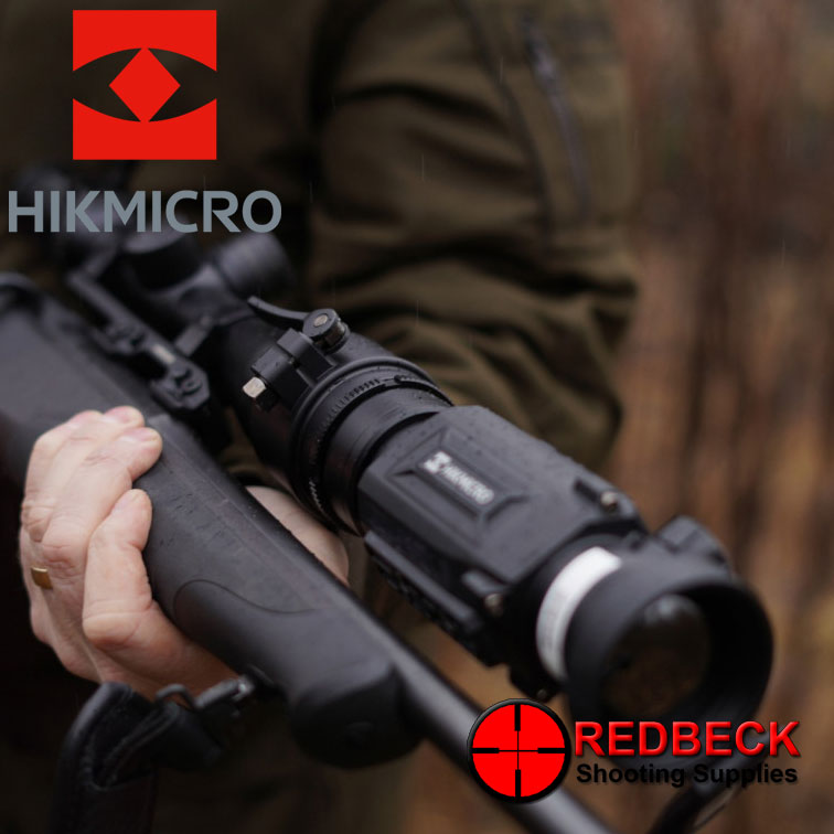 HIKMICRO Thunder 2.0 Pro TQ50C Thermal Clip on Rifle Scope Attached View Showing The How The Clip On Scope Looks When Attached.