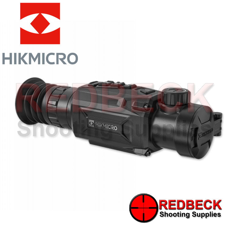 HIKMICRO Thunder 2.0 TH35 Thermal Rifle Scope Right Hand Side View Showing The Rubber Eye Piece.