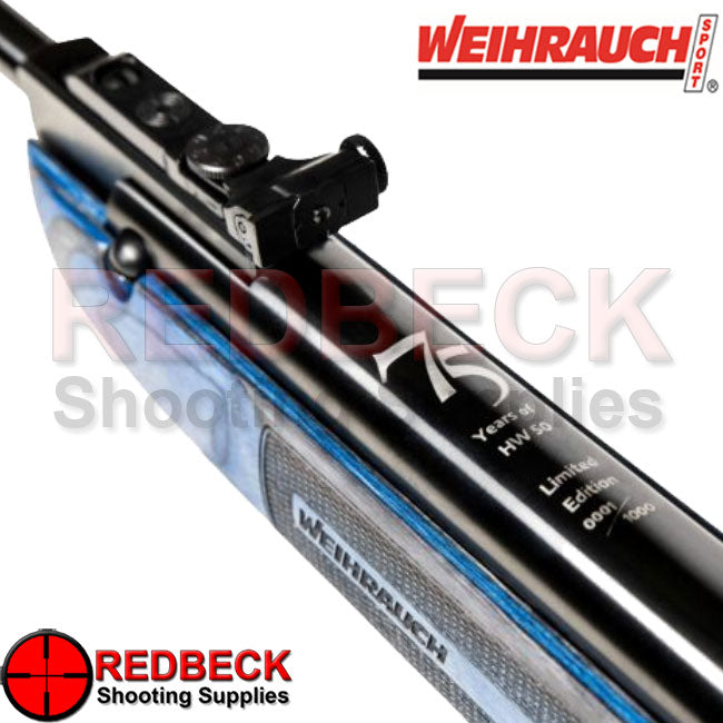 Weihrauch HW50S 75th Anniversary Limited Edition Air Rifle With Blue Laminate Stock