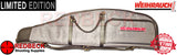 LIMITED EDITION GREY WEIHRAUCH BAG WITH FLEECE LINING AND LEATHER STRAP AND TRIM.