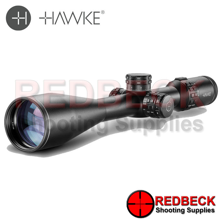 Hawke Frontier 30 SF 5-30x56 Mil Pro Angled Front View Showing the 56mm front objective lens.