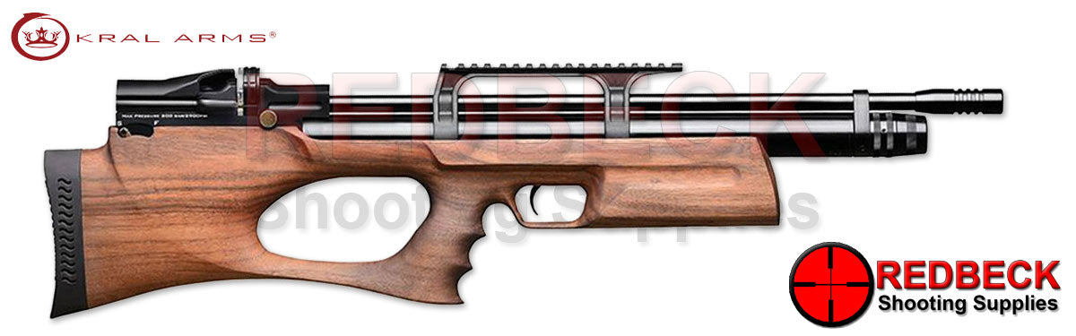 Kral Breaker Bullpup Walnut Right Hand View Showing the magazine location and the side lever.