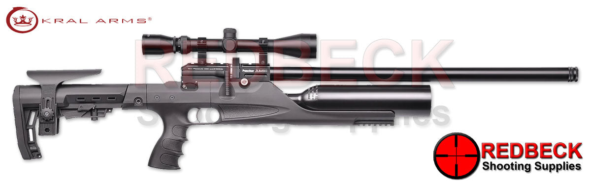 Kral Puncher Jumbo Synthetic Right Hand View Showing the AR style stock and the side lever.