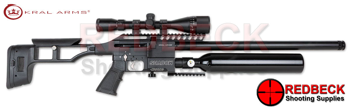 Kral Shadow Right Hand View showing the the foldable stock with the adjustable butt stock.