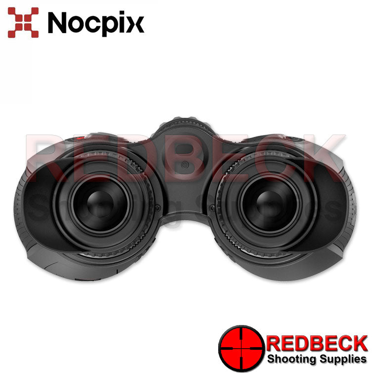 NOCPIX QUEST L35R Thermal Binocular Rear View Showing The Rubber Eye Piece And The Eye Lens.