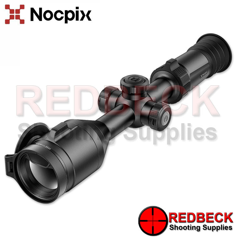 NocPix Day and Night Digital Air Rifle And Rifle Scope NITE Series D70R Showing The Power Button And Overall Look Of The Scope.