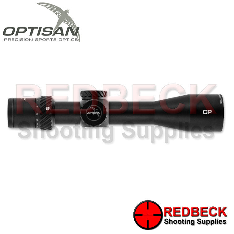 Optisan CP 4-16x40 F1 FFP Non Illuminated F1 MRAD Side View Showing The Overall View Of The Scope.
