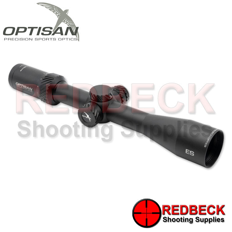 Optisan ES 3-12x44 SFP Illuminated MHP10i 0 Front View Showing The 44mm Objective Lens.