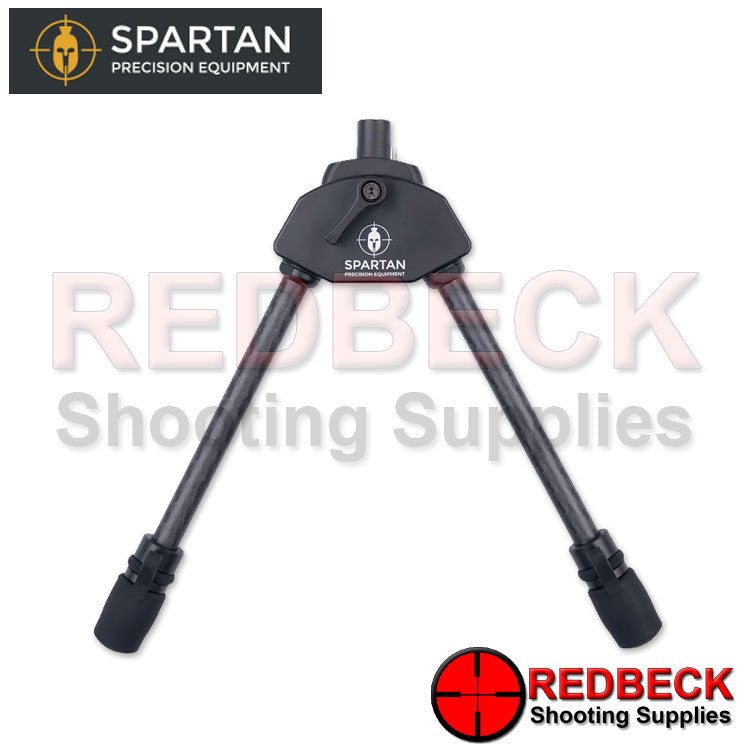 Spartan Javelin Lite Air Rifle And Rifle Bipod Front View Showing The Bipod Open Legged.