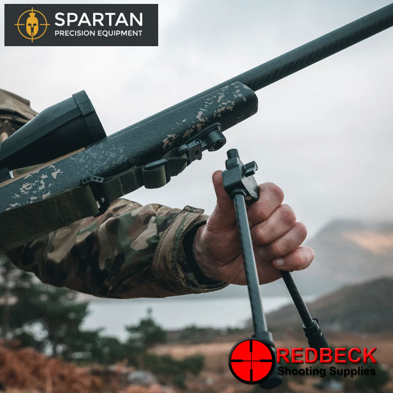 Spartan Javelin Lite Bipod Mount System Showing The Quick Detach System.