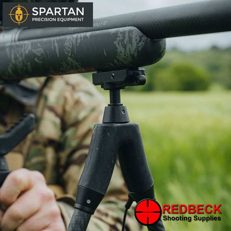 Spartan SpringBok Quad Sticks Mount View Showing A Close Up View Of The Spartan Rifle Adaptor.