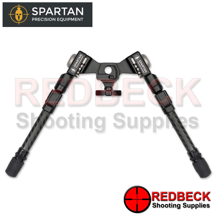 Spartan Valhalla Gen 2 Air Rifle And Rifle Bipod Front View Showing the carbon fibre bipod legs