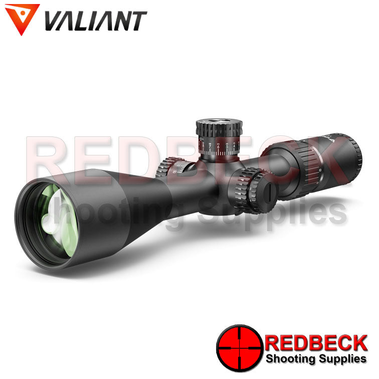 Valiant Optics Air Rifle and Rifle Scope Zephyr 6-24x50 SF Front View Showing The Front 50mm Objective Lens.