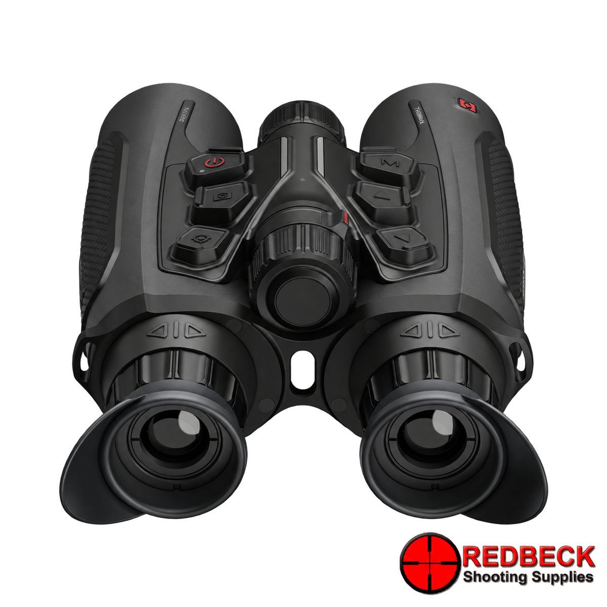 HIKMICRO HABROK 4K HH35L 2.0 day, night and thermal binoculars – eyepiece view – Redbeck Shooting Supplies