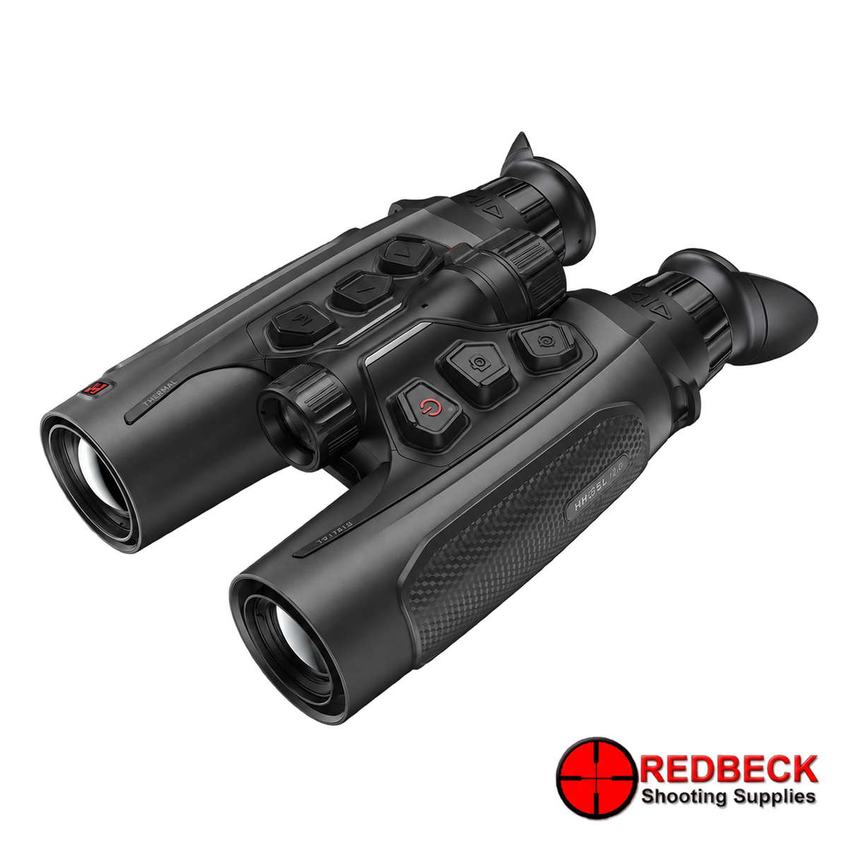 HIKMICRO HABROK 4K HH35L 2.0 day, night and thermal binoculars – front right angle – Redbeck Shooting Supplies