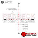 Hawke Vantage 3-9×40 Rimfire .22 (Subsonic) reticle breakdown