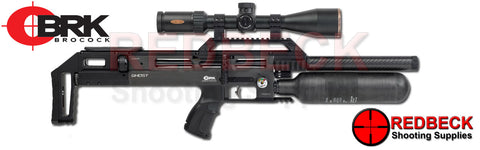The Brocock BRK Ghost Plus airrifle, is the latest airgun from Brocock The plus comes with a 17" barrel and 480cc air cylinder.